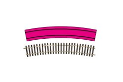 Lenz 45021 - Gleis gebogen R1, Radius 914,4 mm (VE8)