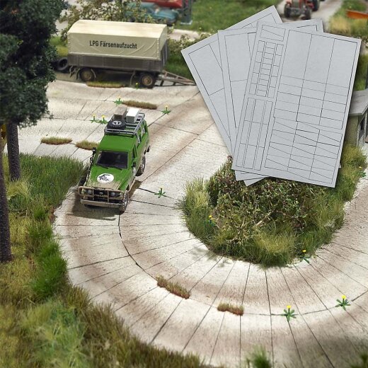 Busch 1106 - Betonplatten-Stra&szlig;e H0