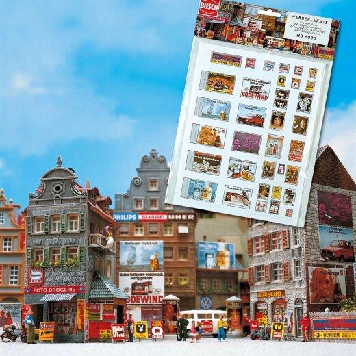 Busch 6030 - H0      Werbeplakate-Set