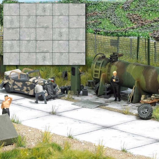 Busch 7412 - H0  TT   0 2 Dekoplatten &raquo;Betonplatten&laquo;