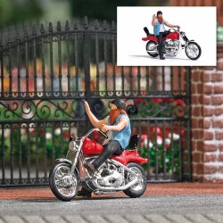 Busch 7861 - H0      Action Set: US Motorrad mit Biker