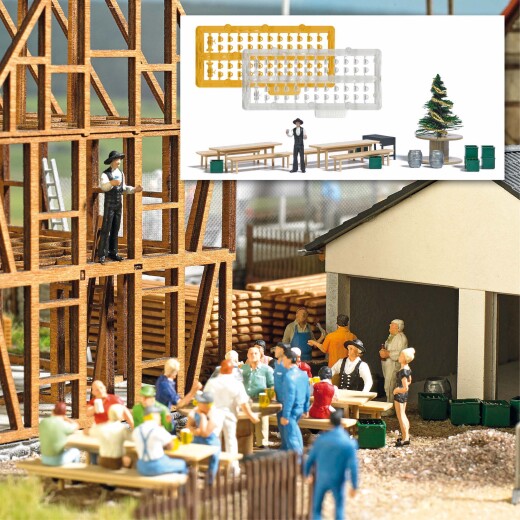 Busch 7900 - H0      Action Set: Richtfest