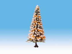 Noch 22130 - Beleuchteter Weihnachtsbaum verschneit, mit...