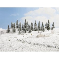 Noch 26928 - Schneetannen 10 St&uuml;ck, 5 - 14 cm hoch