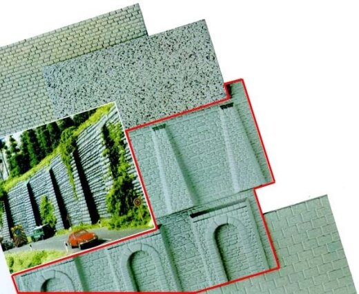 Busch 8196 -  N TT    2 Mauerplatten