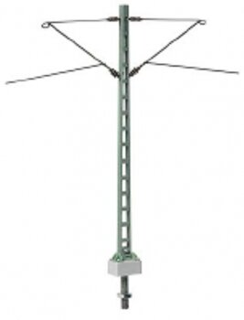 Sommerfeldt 186 - H0 Gitter-Mittelmast mit 2 Auslegern, lackiert