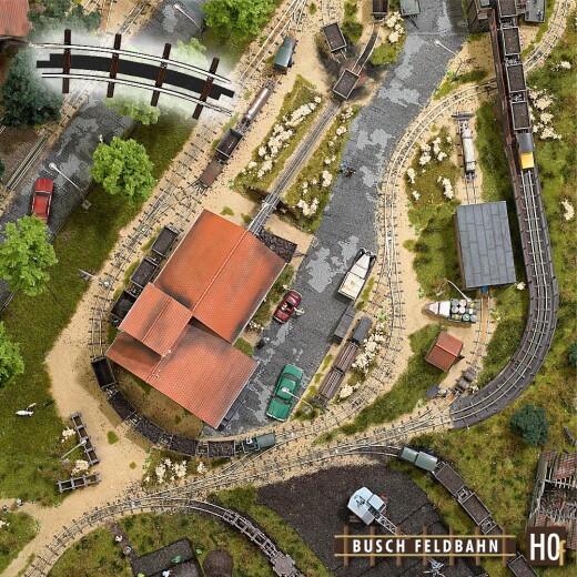 Busch 12322 - H0      2 Bogengleise, Radius 115 mm, 22,5&deg;