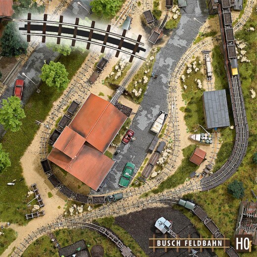 Busch 12332 - H0      2 Bogengleise, Radius 175 mm, 22,5&deg;