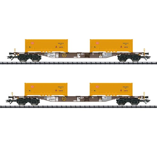 Trix T24136 - H0 Containertragwagen-Set &quot;Erdaushub Stuttgart 21&quot; VI