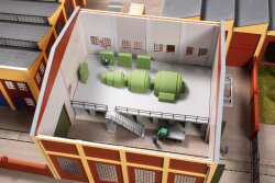 Auhagen 11458 - H0 Umformerwerk mit Inneneinrichtung
