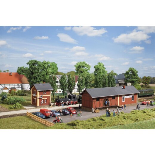 Auhagen 11435 - H0 Bahnhof Steinbach mit Wasser